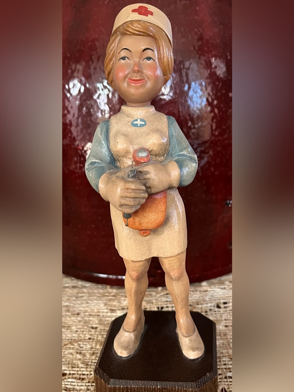 Vintage ANRI Italy Handcrafted Nurse Figurine Nurse